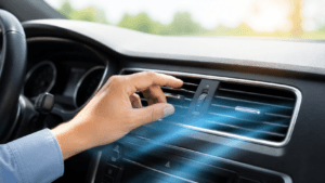 Luftaustritt im Auto – nach dem Desinfizieren der Klimaanlage riecht die Luft wieder frisch