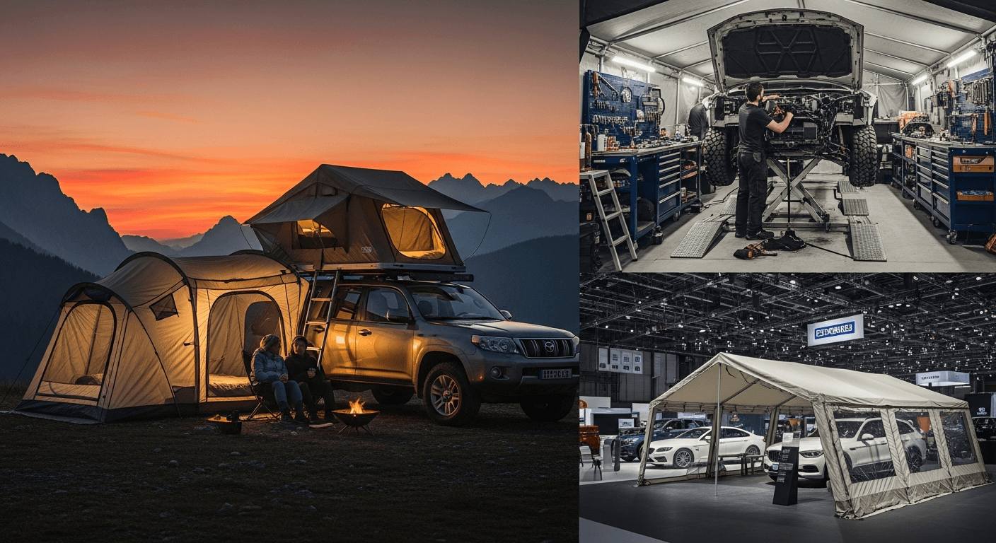 Zelte für Automobilfans – vielseitige Einsatzmöglichkeiten rund ums Auto